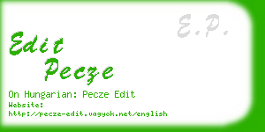 edit pecze business card